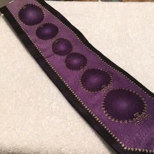 Purple and black tie